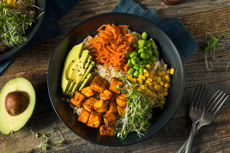 RED CURRY TOFU SUPER FOOD RICE BOWL